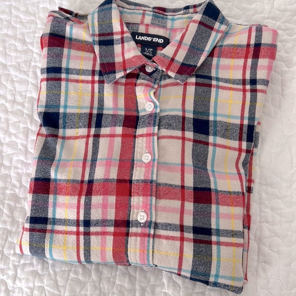 Lands End button up flannel